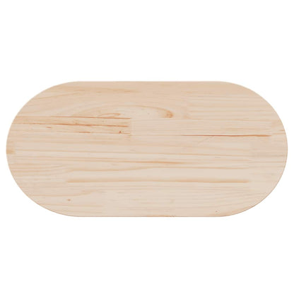 Piano del tavolo 60x30x2,5 cm in legno massello di pino ovale | homemem39