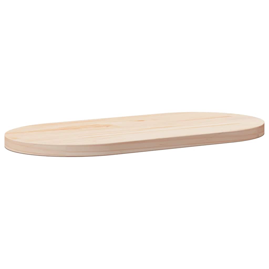 Piano del tavolo 70x35x2,5 cm in legno massello di pino ovale