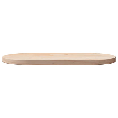 Piano del tavolo 90x45x2,5 cm in legno massello di pino ovale | homemem39