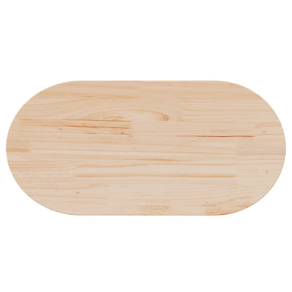 Piano del tavolo 90x45x2,5 cm in legno massello di pino ovale | homemem39