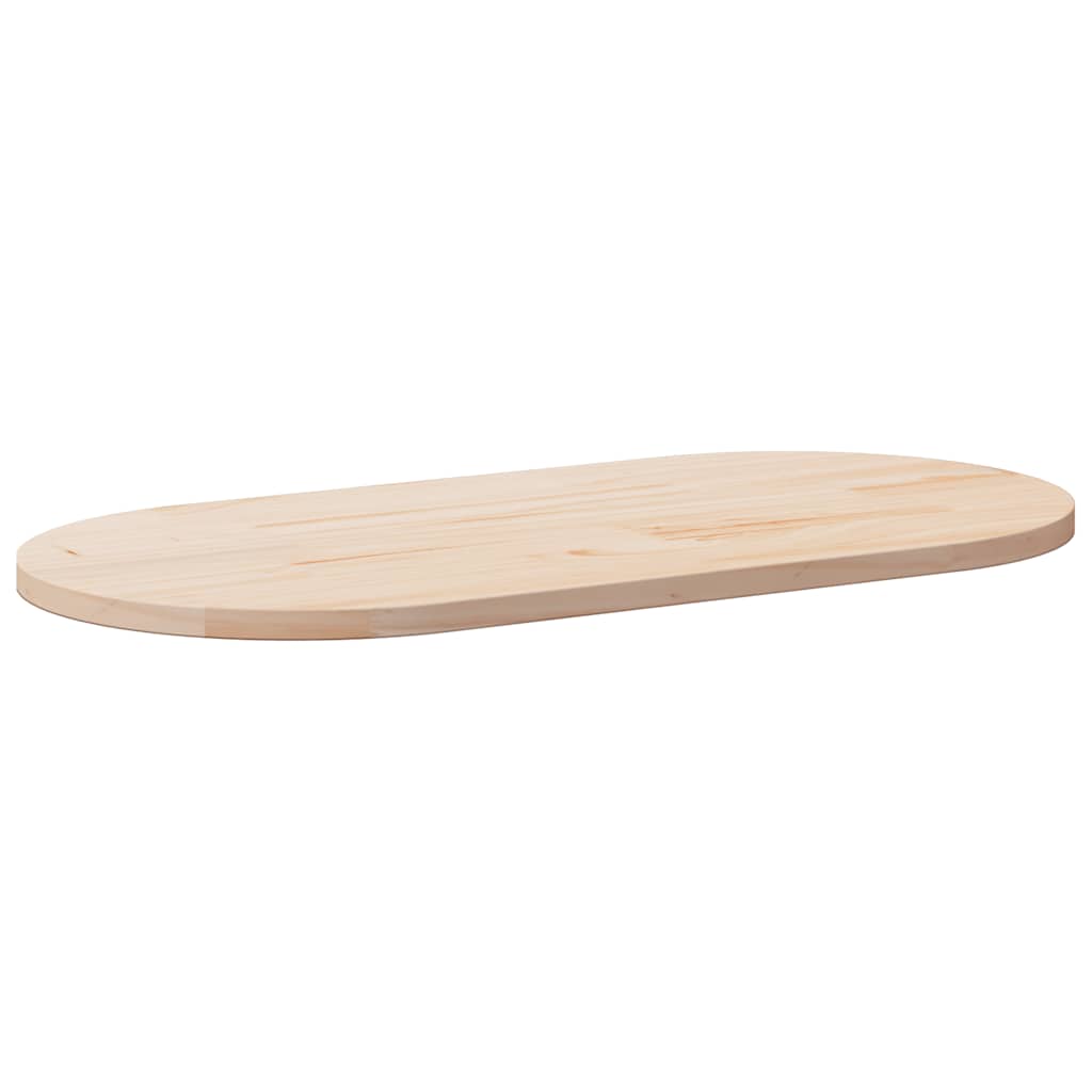 Piano del tavolo 100x50x2,5 cm in legno massello di pino ovale