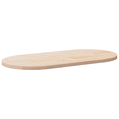 Piano del tavolo 100x50x2,5 cm in legno massello di pino ovale