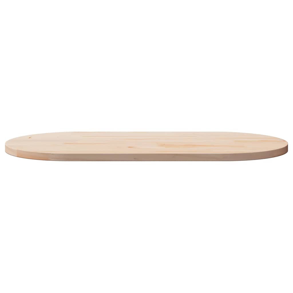 Piano del tavolo 100x50x2,5 cm in legno massello di pino ovale | homemem39