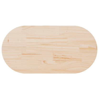Piano del tavolo 100x50x2,5 cm in legno massello di pino ovale