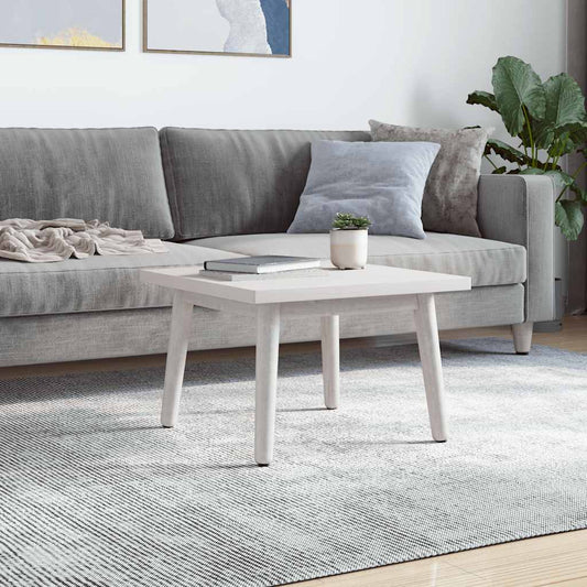 Piano Tavolo Bianco 40x40x2,5cm Legno Massello di Pino Quadrato