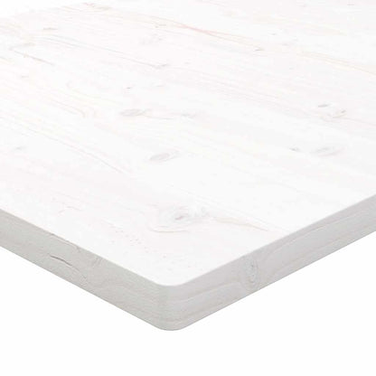 Piano Tavolo Bianco 40x40x2,5cm Legno Massello di Pino Quadrato | homemem39