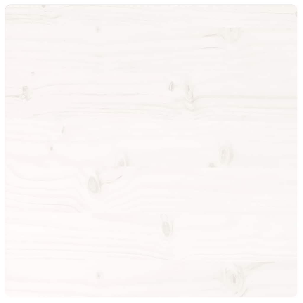 Piano Tavolo Bianco 50x50x2,5cm Legno Massello di Pino Quadrato | homemem39