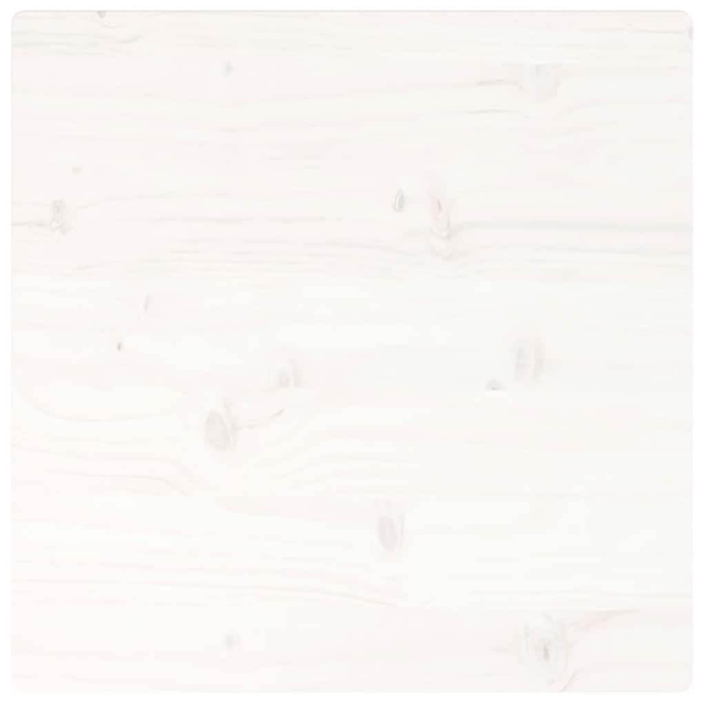 Piano Tavolo Bianco 60x60x2,5cm Legno Massello di Pino Quadrato | homemem39