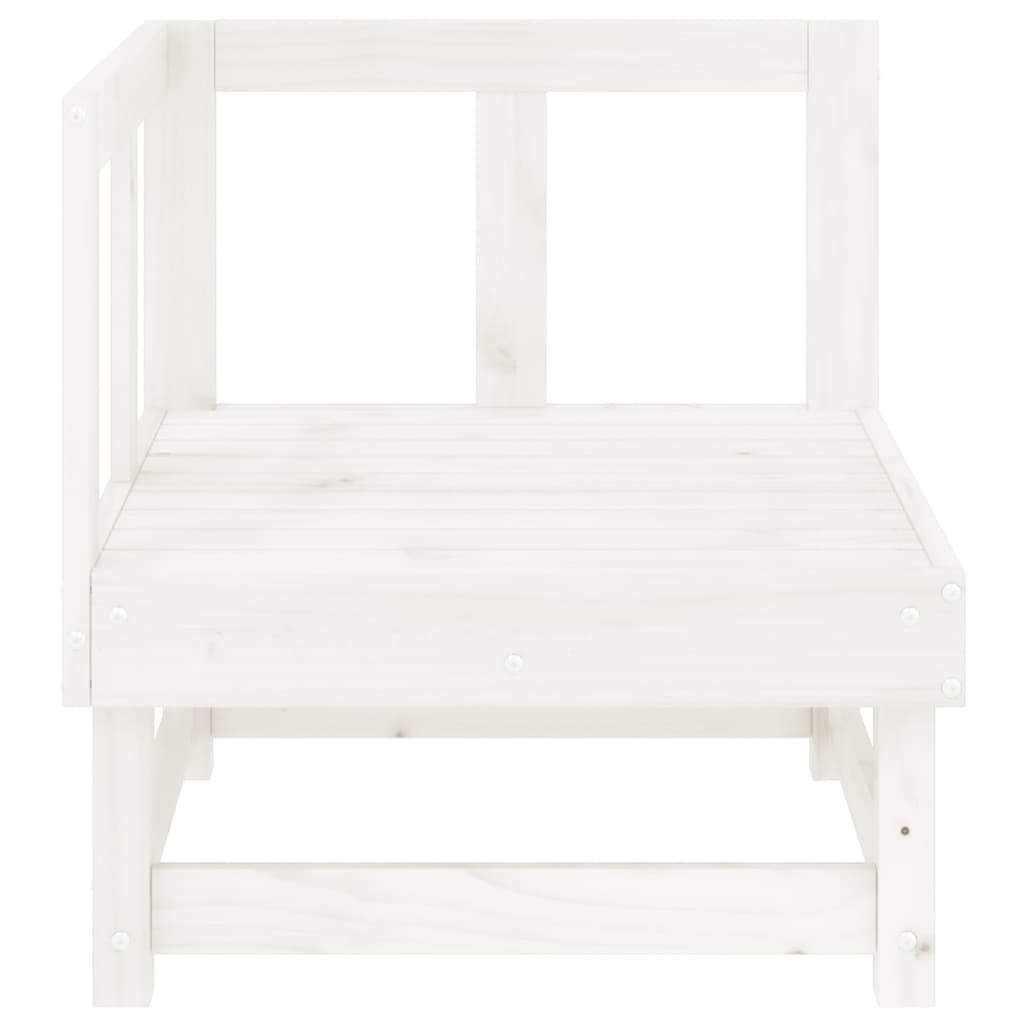 Divano Angolare da Giardino Bianco in Legno Massello di Pino | homemem39