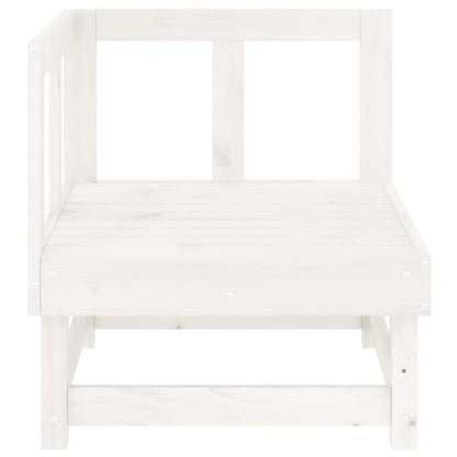 Divano Angolare da Giardino Bianco in Legno Massello di Pino | homemem39