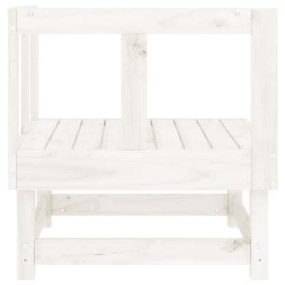 Divano Angolare da Giardino Bianco in Legno Massello di Pino | homemem39