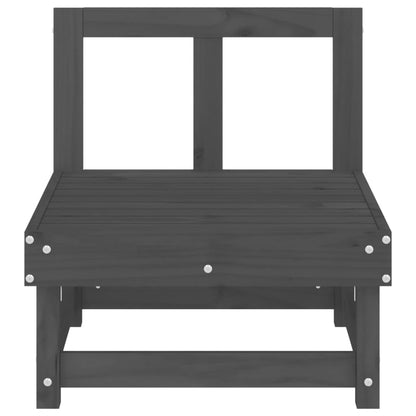 Divano Centrale da Giardino Grigio in Legno Massello di Pino - homemem39