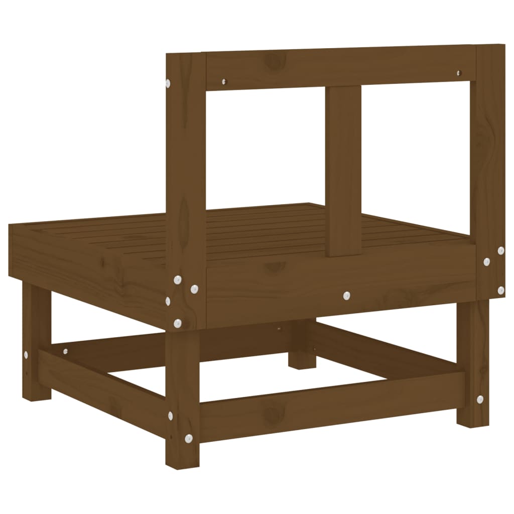 Divano Centrale da Giardino Marrone Ambra Legno Massello Pino - homemem39