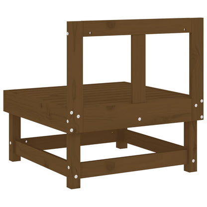 Divano Centrale da Giardino Marrone Ambra Legno Massello Pino - homemem39