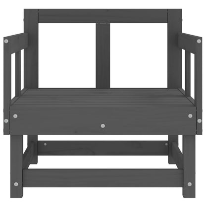 Sedie da Giardino 2pz Grigie in Legno Massello Pino | homemem39