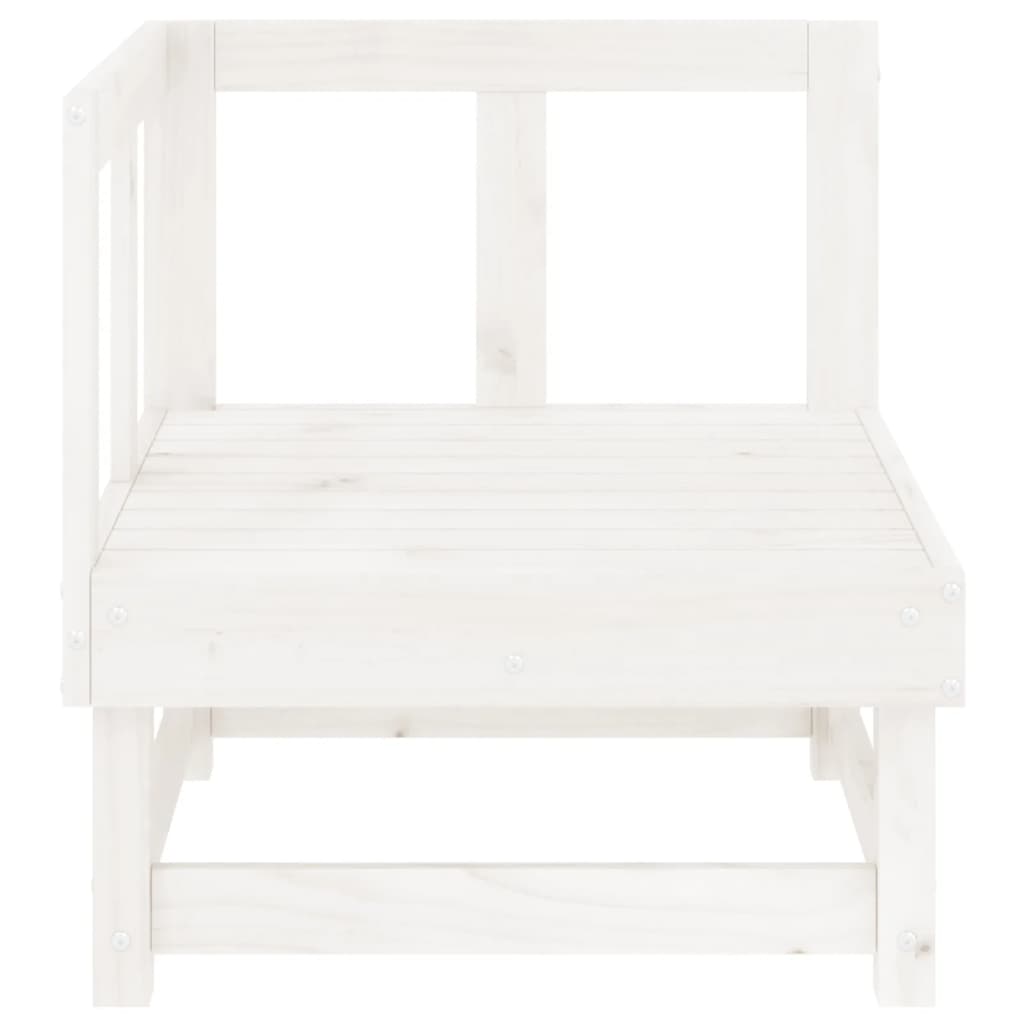 Divani Angolari da Giardino 2 pz Bianchi Legno Massello di Pino | homemem39