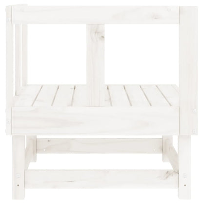 Divani Angolari da Giardino 2 pz Bianchi Legno Massello di Pino | homemem39