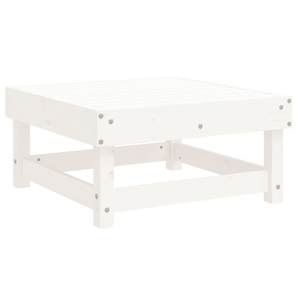 Set Salotto da Giardino 3 pz Bianco in Legno Massello di Pino - homemem39