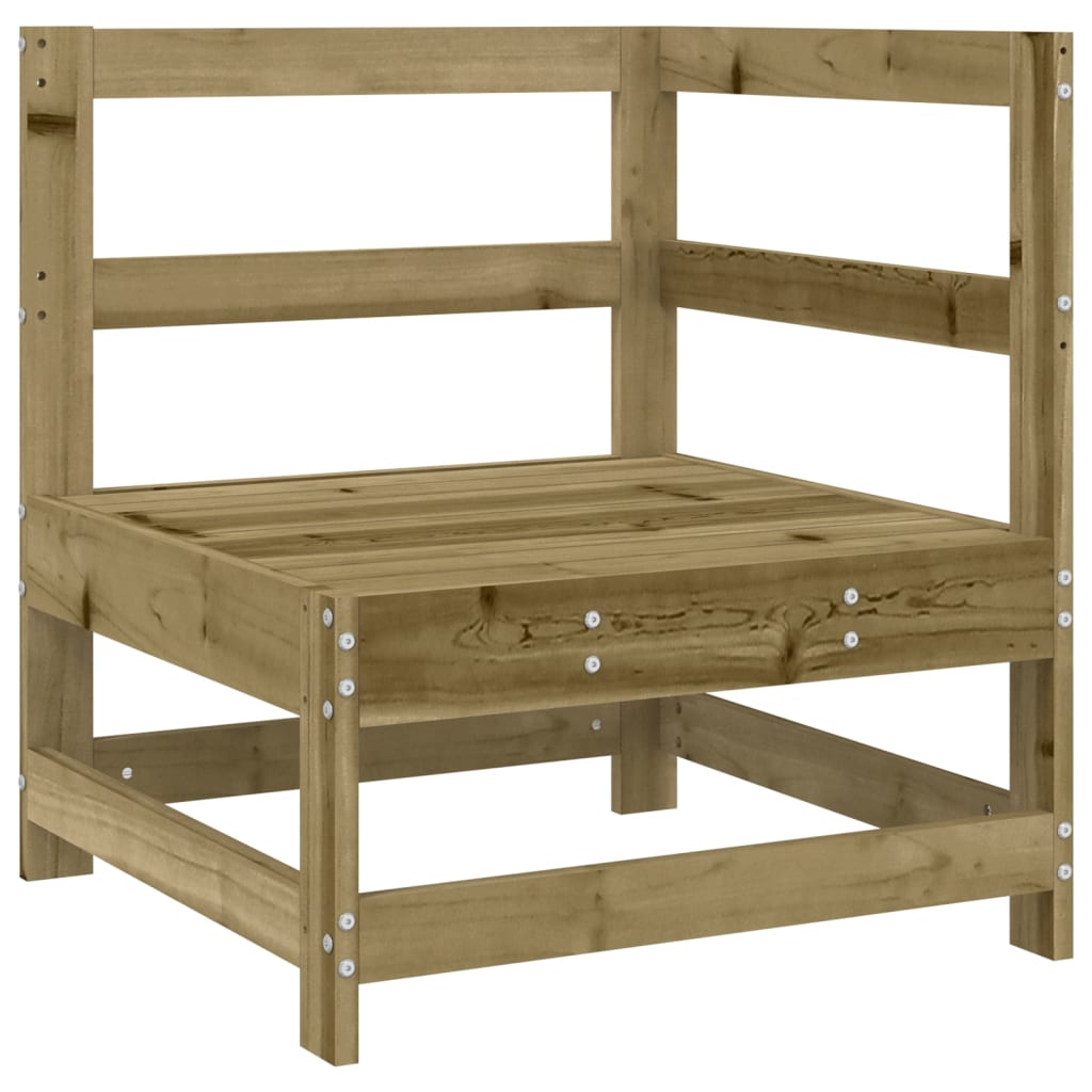 Divano Angolare da Giardino in Legno di Pino Impregnato | homemem39