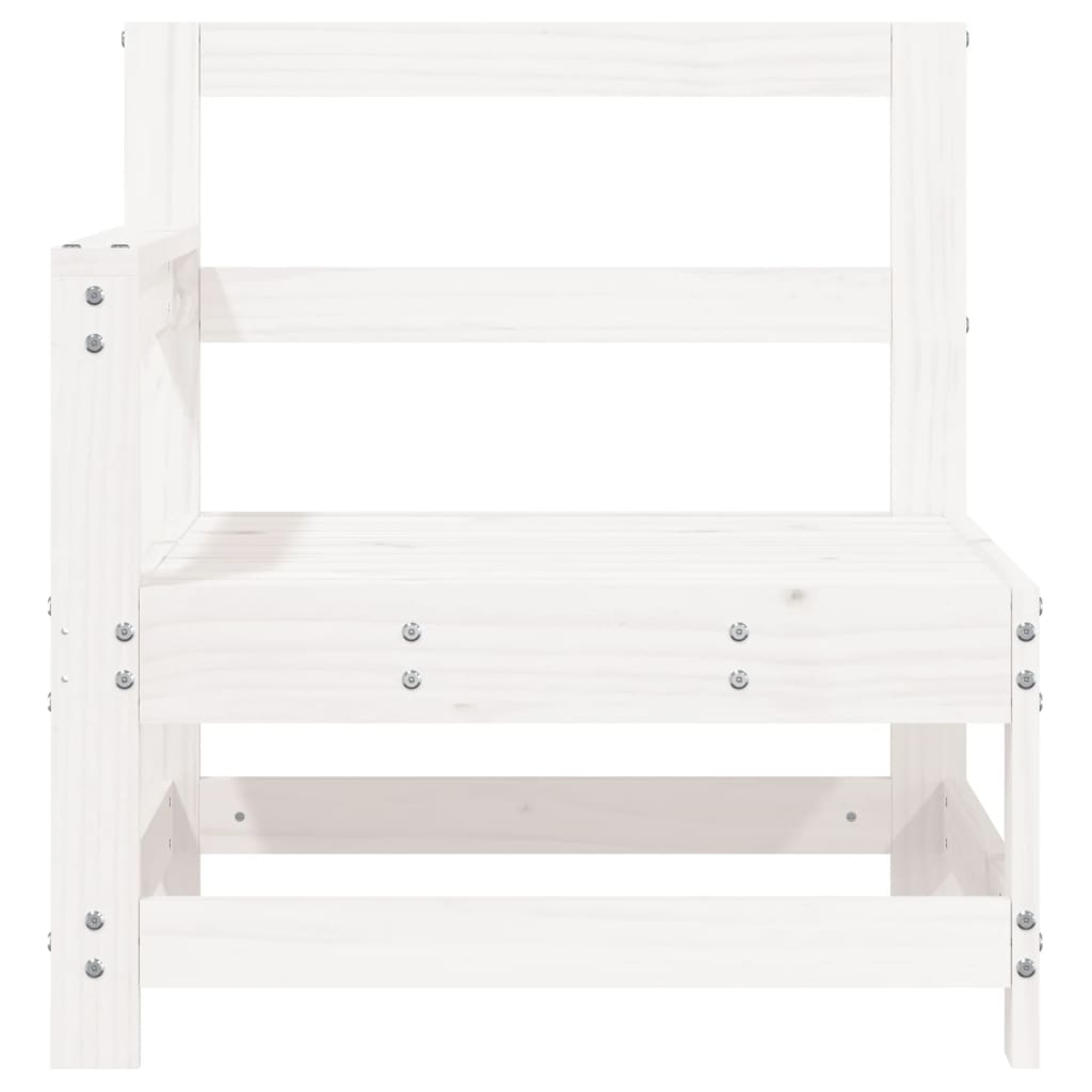 Divani Angolari da Giardino 2 pz Bianchi Legno Massello di Pino | homemem39