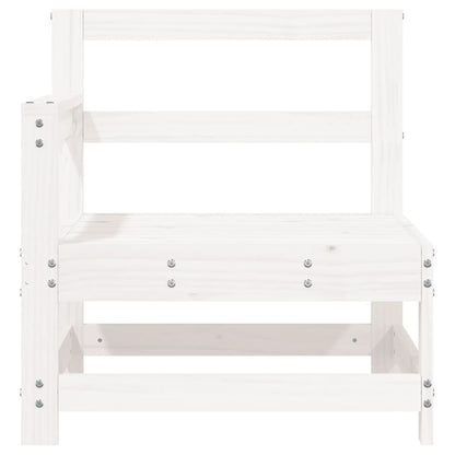 Divani Angolari da Giardino 2 pz Bianchi Legno Massello di Pino | homemem39