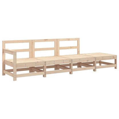 Set Salotto da Giardino 4 pz in Legno Massello di Pino - homemem39