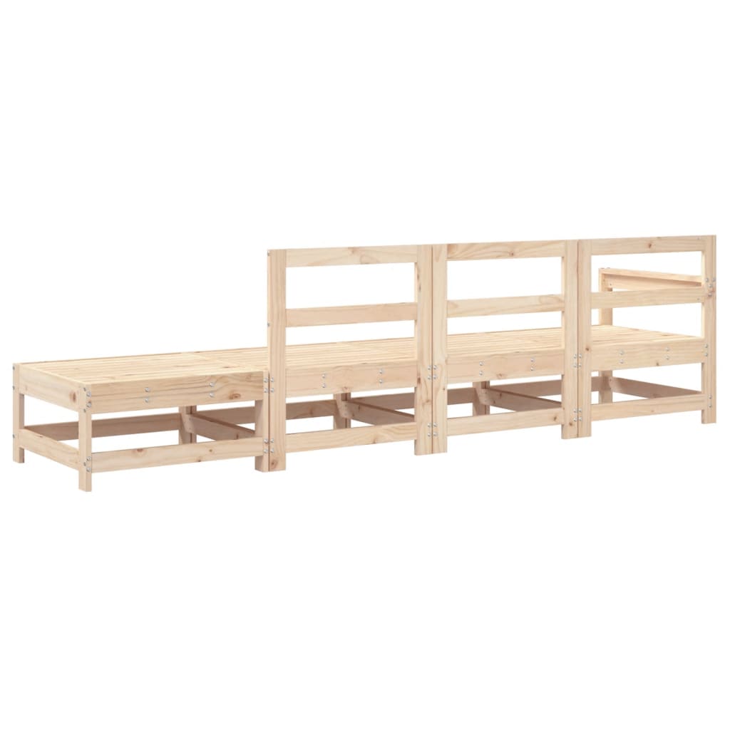 Set Salotto da Giardino 4 pz in Legno Massello di Pino - homemem39