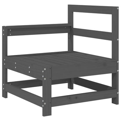 Set Salotto da Giardino 4 pz Grigio in Legno Massello di Pino | homemem39