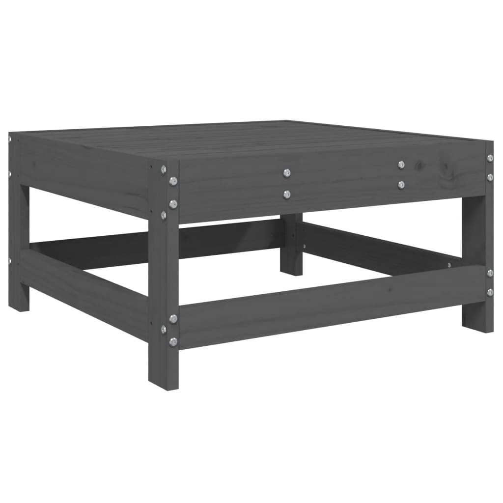 Set Salotto da Giardino 4 pz Grigio in Legno Massello di Pino | homemem39