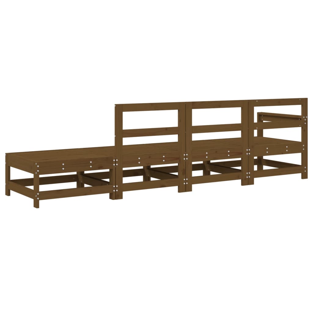 Set Salotto da Giardino 4 pz Ambra in Legno Massello di Pino - homemem39