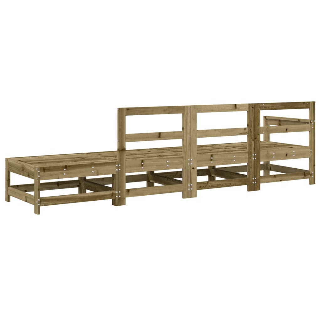 Set Salotto da Giardino 4 pz in Legno Impregnato di Pino - homemem39