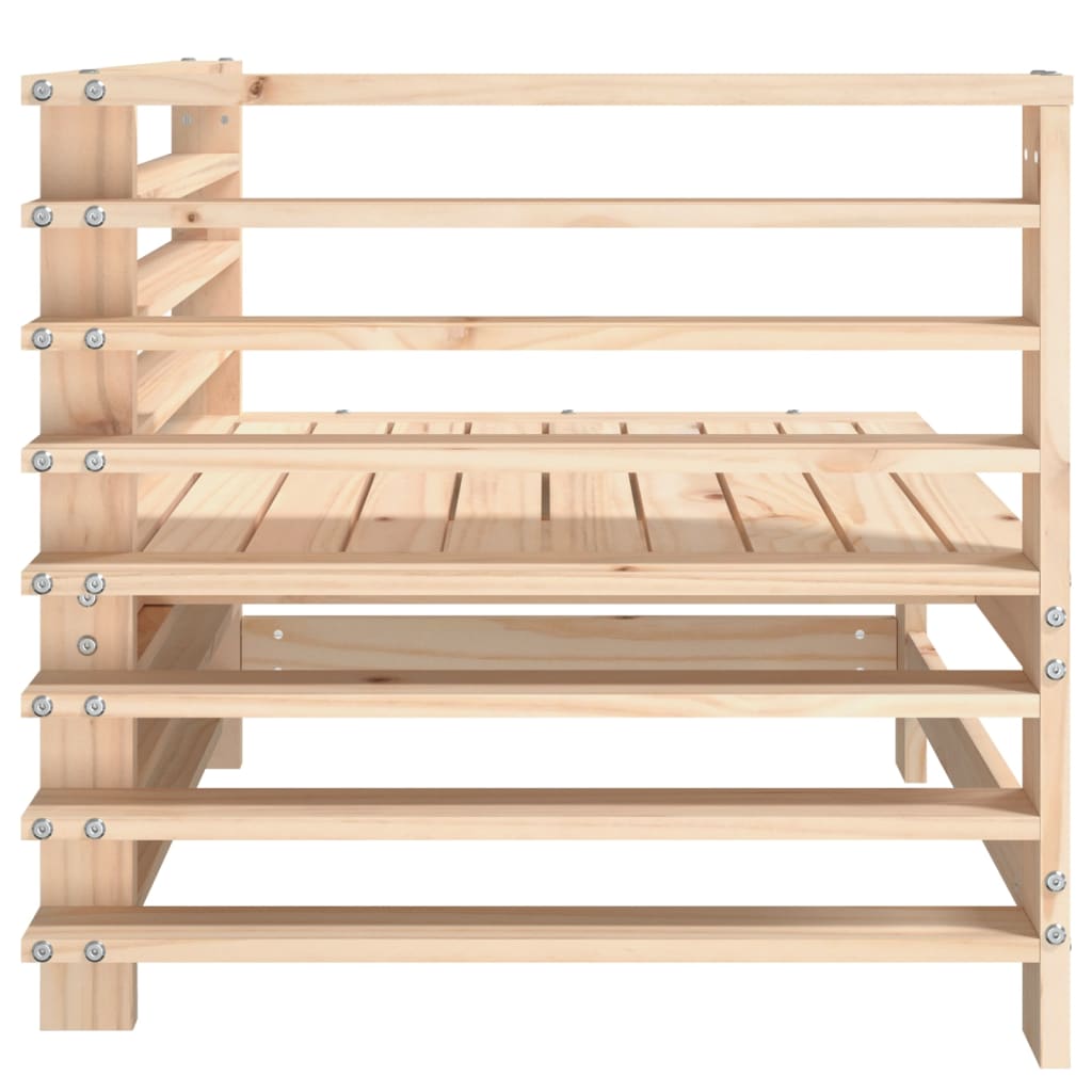 Divano Angolare da Giardino in Legno Massello di Pino - homemem39