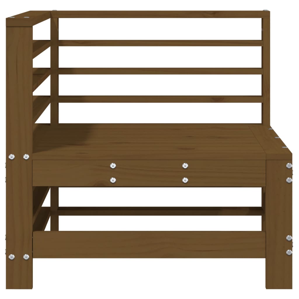 Divano Angolare da Giardino Marrone Ambra Legno Massello Pino | homemem39