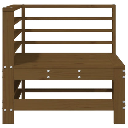Divano Angolare da Giardino Marrone Ambra Legno Massello Pino | homemem39