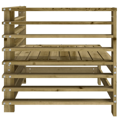 Divano Angolare da Giardino in Legno di Pino Impregnato | homemem39