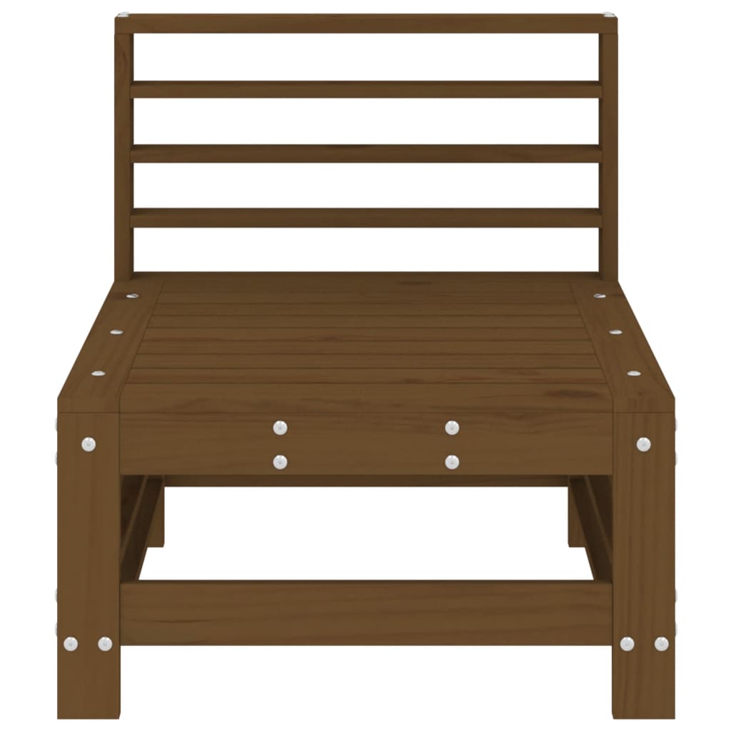 Divano Centrale da Giardino Marrone Ambra Legno Massello Pino - homemem39