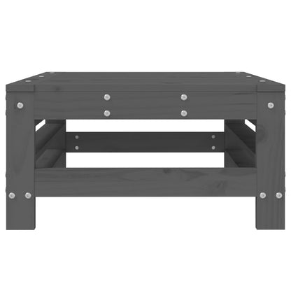 Poggiapiedi da Giardino Grigio in Legno Massello di Pino - homemem39