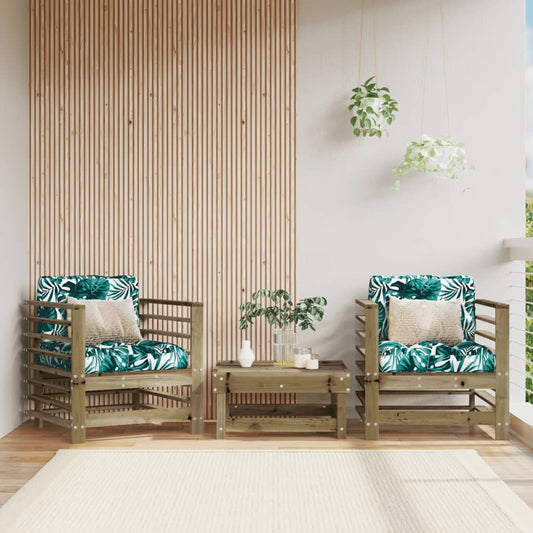 Sedie da Giardino 2 pz in Legno di Pino Impregnato | homemem39