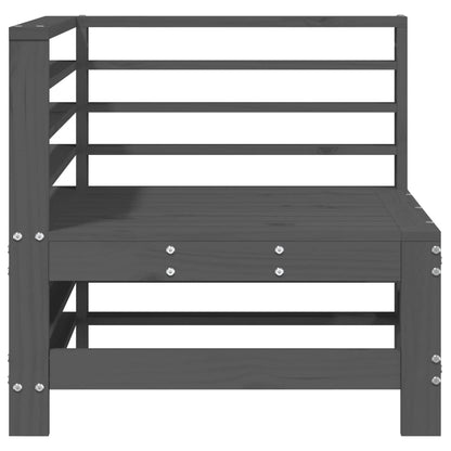 Divani Angolari da Giardino 2 pz Grigi Legno Massello di Pino | homemem39