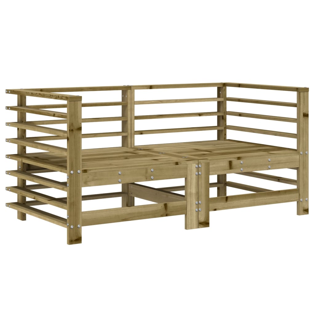 Divani Angolari da Giardino 2 pz in Legno di Pino Impregnato | homemem39