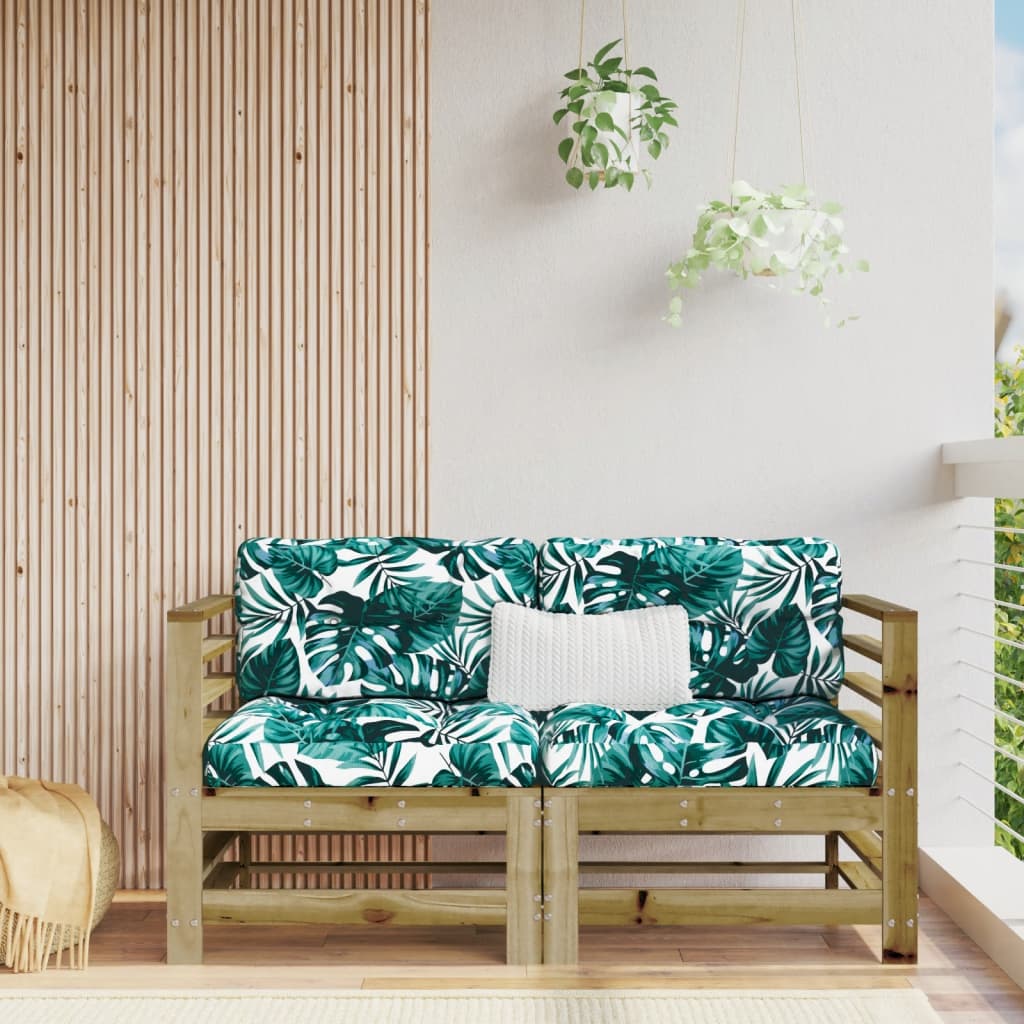 Divani Angolari da Giardino 2 pz in Legno di Pino Impregnato | homemem39