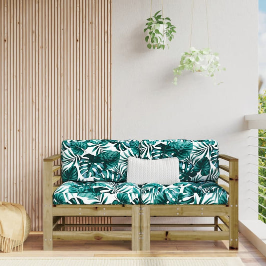 Divani Angolari da Giardino 2 pz in Legno di Pino Impregnato | homemem39