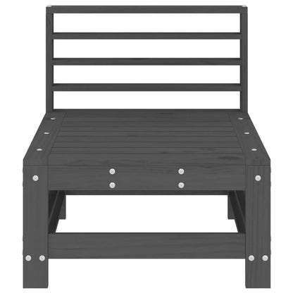 Divani Centrali da Giardino 2 pz Grigi Legno Massello di Pino | homemem39