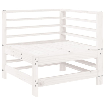 Set Salotto da Giardino 3 pz Bianco in Legno Massello di Pino | homemem39