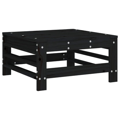 Set Salotto da Giardino 3 pz Nero in Legno Massello di Pino - homemem39