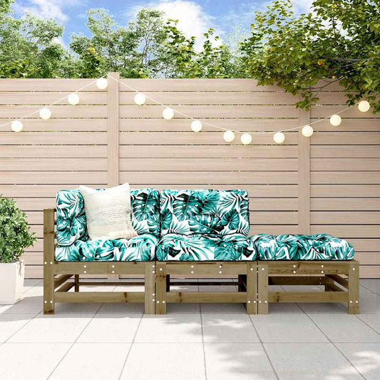 Set Salotto da Giardino 3 pz in Legno Impregnato di Pino - homemem39