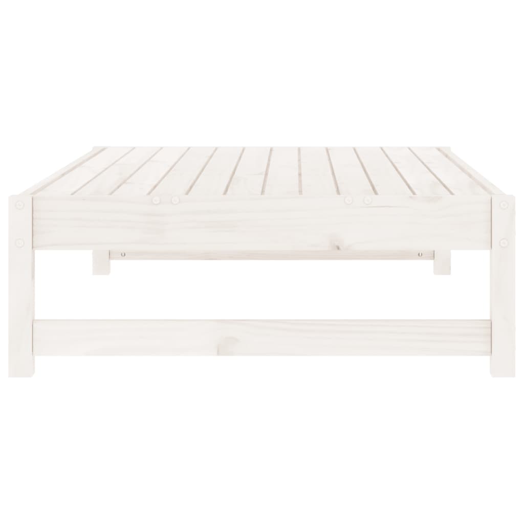 Poggiapiedi da Giardino 120x80 cm Legno Massello di Pino Bianco - homemem39
