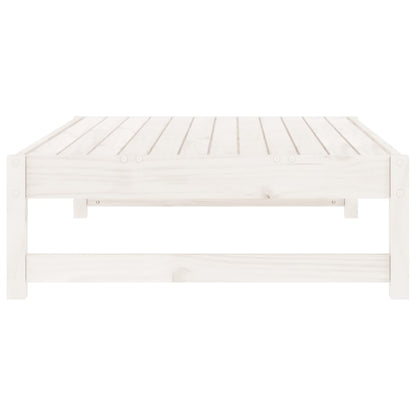Poggiapiedi da Giardino 120x80 cm Legno Massello di Pino Bianco - homemem39