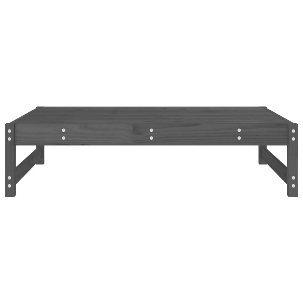 Poggiapiedi da Giardino 120x80 cm Legno Massello di Pino Grigio | homemem39