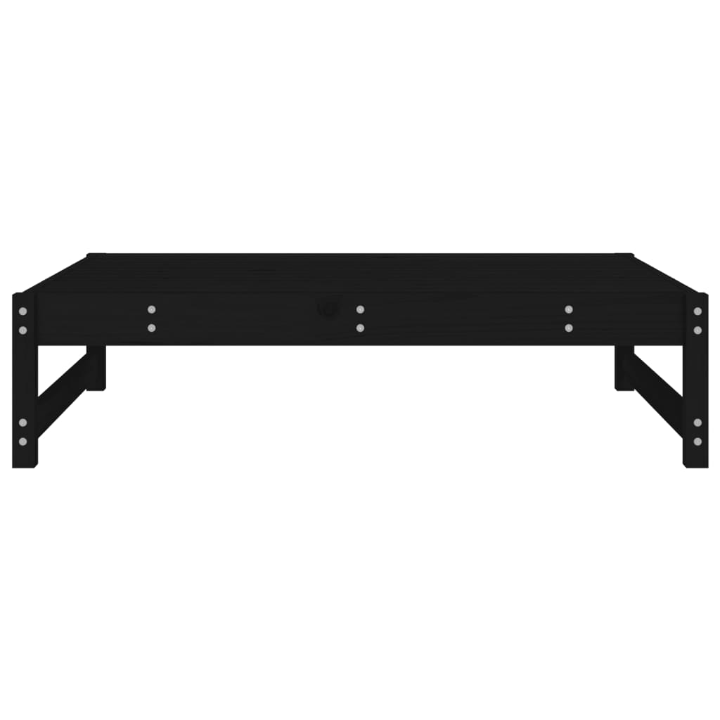 Poggiapiedi da Giardino 120x80 cm Legno Massello di Pino Nero | homemem39